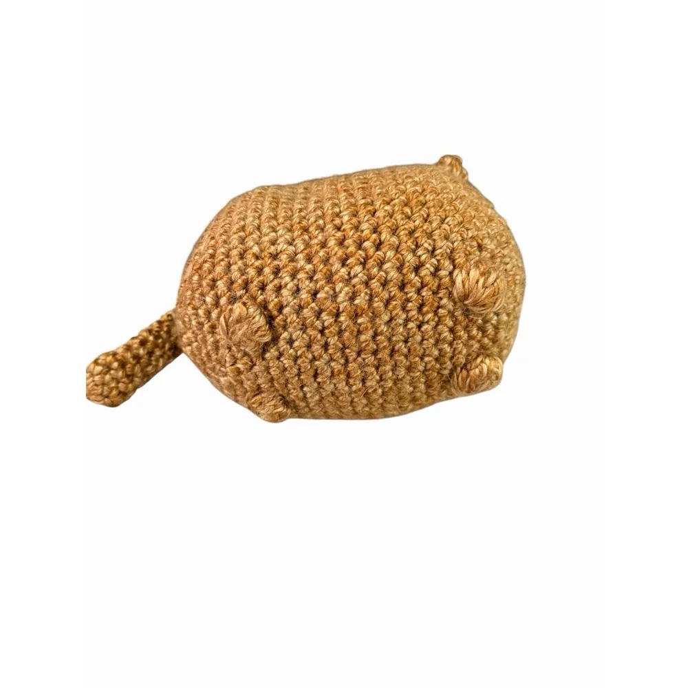 New Handmade Crochet Plushie Cat Kitten brown orange